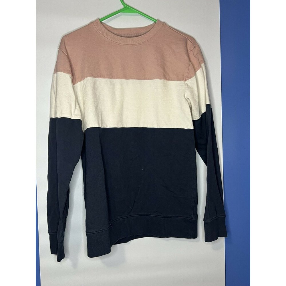 Men's Original Use Small (S) Long-sleeve Crewneck Shirt - Pink / White / Blue
